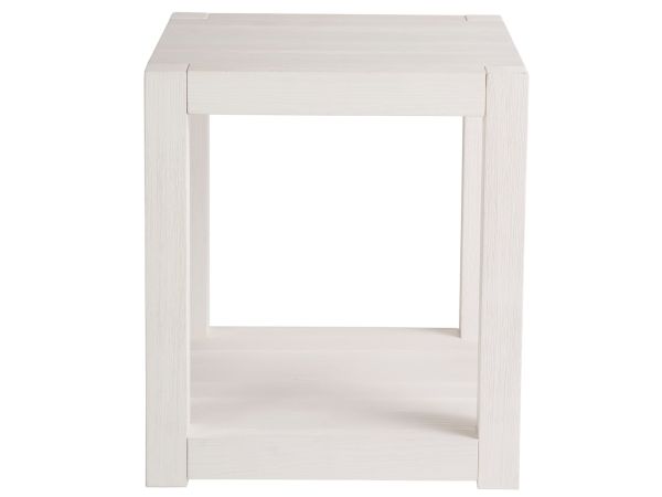 Weekender Hermosa Square End Table in White Sand