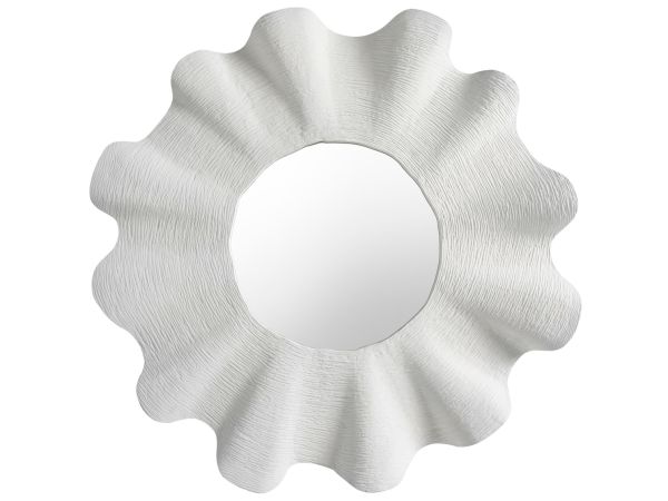 Weekender Scallop Mirror in White