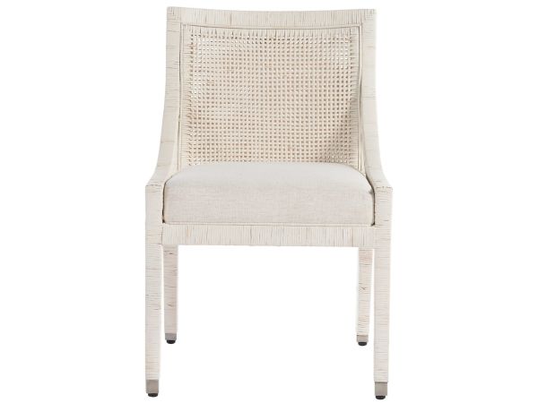Weekender Longboat Dining Chair in White Rattan