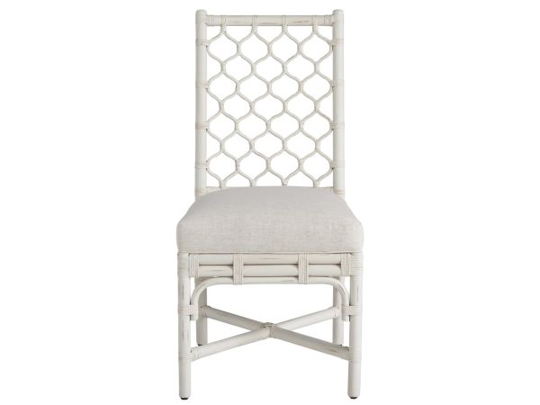 Weekender Marco Side Chair in White Rattan